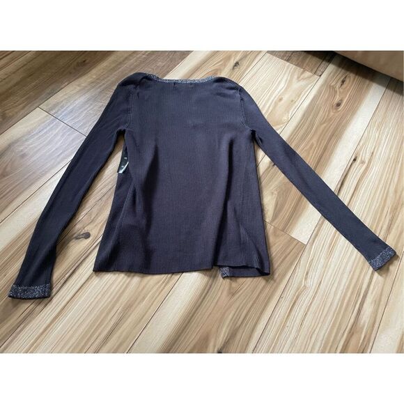 NWT BANANA REPUBLIC Open Front Grey and Silver Women’s Cardigan XS - Picture 6 of 6